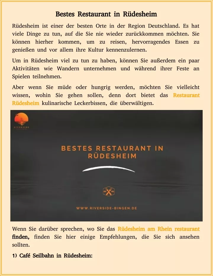 bestes restaurant in r desheim bestes restaurant