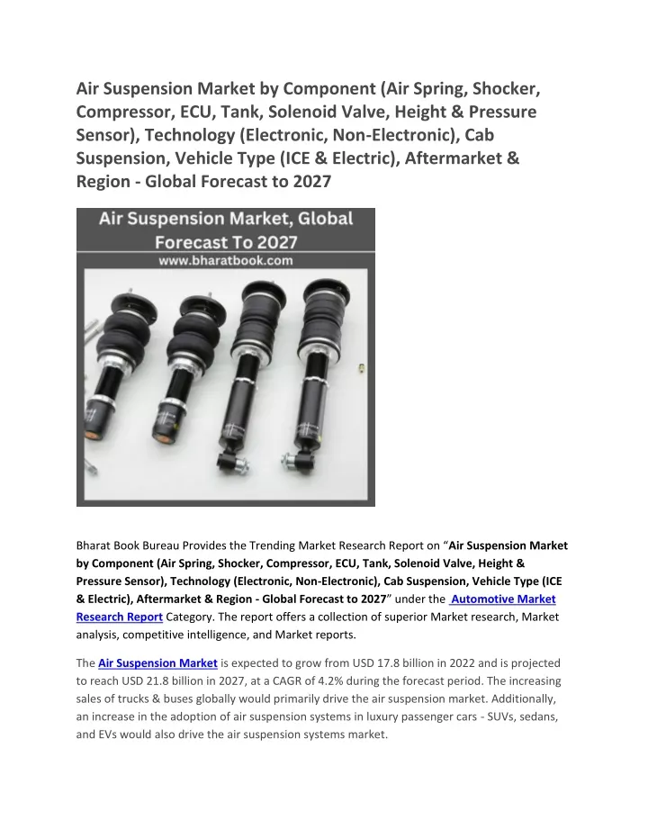 air suspension market by component air spring