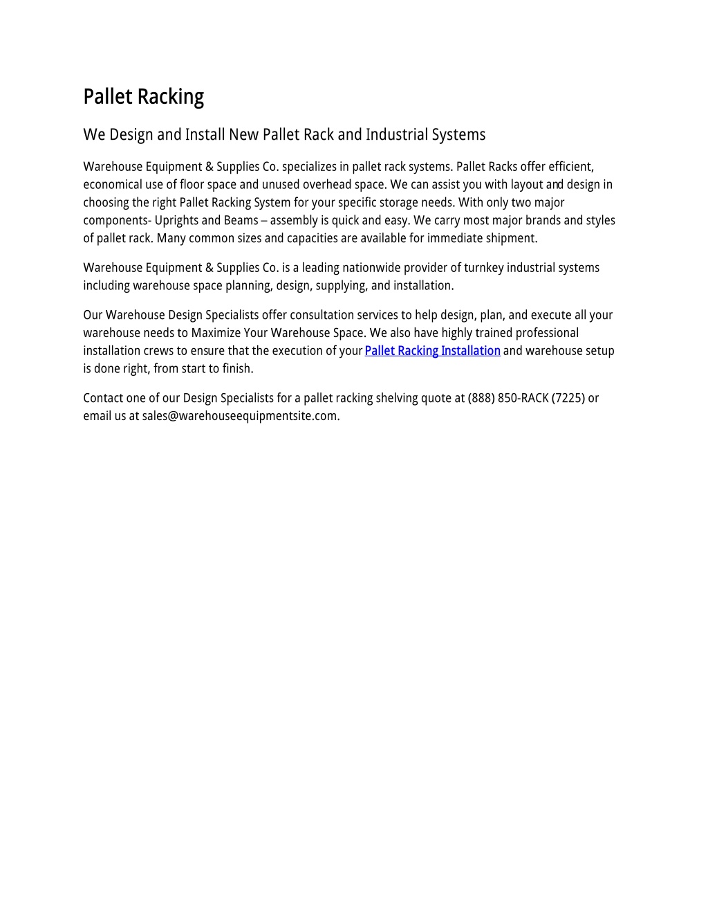 PPT - Pallet Racking Installation PowerPoint Presentation, free ...