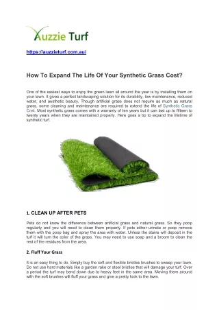 Synthetic Grass Cost