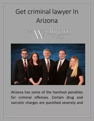 Get criminal lawyer In Arizona