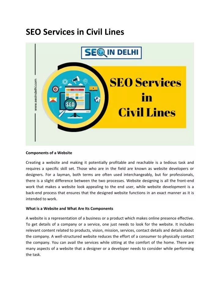 seo services in civil lines