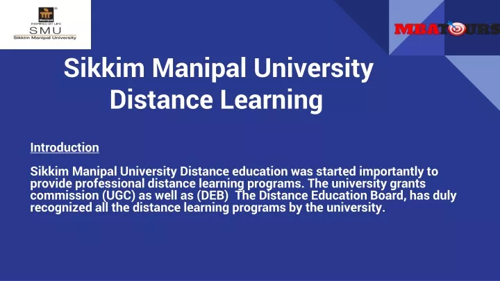 PPT - Sikkim Manipal University Distance Learning PowerPoint ...