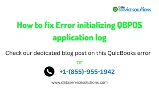 Error initializing QBPOS application log