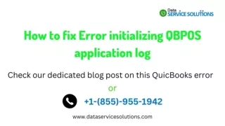 Error initializing QBPOS application log