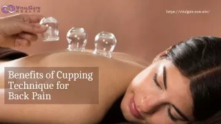 Benefits of Cupping technique for back pain