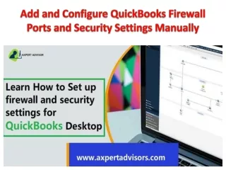 add and configure quickbooks firewall ports