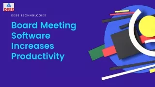 Board Meeting Software Increases Productivity