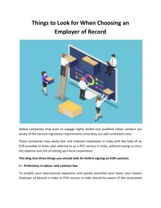 Things to Look for When Choosing an Employer of Record