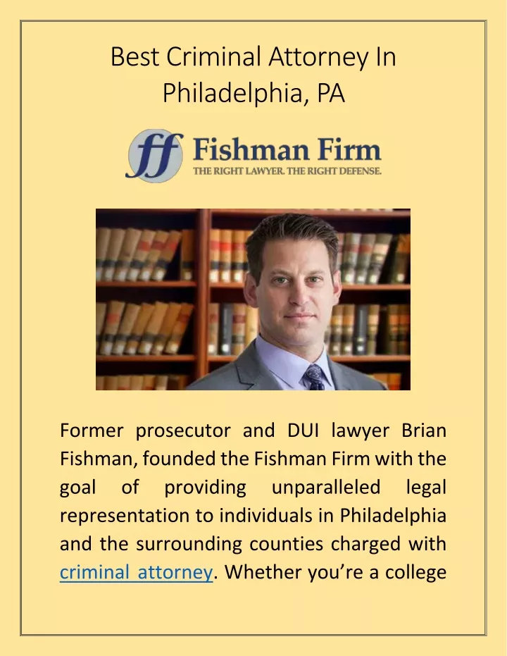 best criminal attorney in philadelphia pa