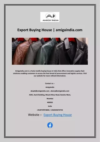 Export Buying House | amigaindia.com