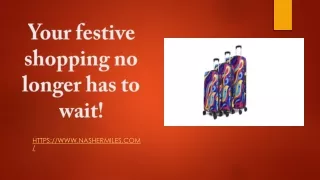 Your festive shopping no longer has to wait