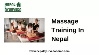 Massage Training in Nepal