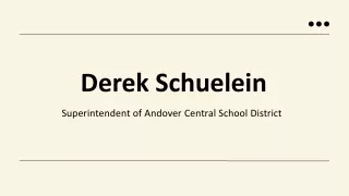 Derek Schuelein - A Transformational Leader - New York