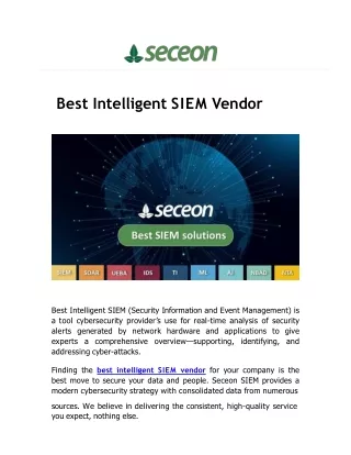 best intelligent siem vendor