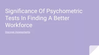 Significance Of Psychometric Tests In Finding A Better Workforce