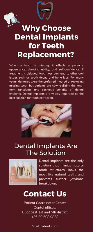 Why opt for Dental Implants to Replace Missing Teeth