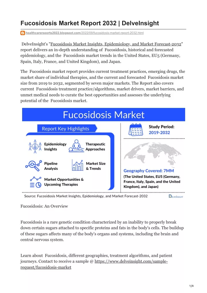 fucosidosis market report 2032 delveinsight