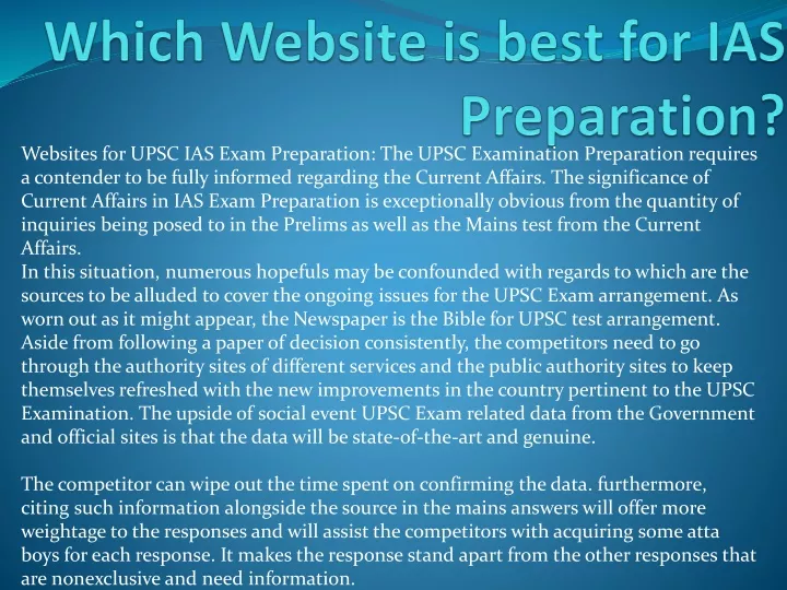 which website is best for ias preparation