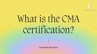 what is the cma certification