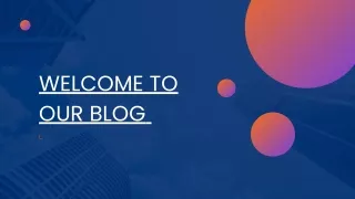 welcome to our blog