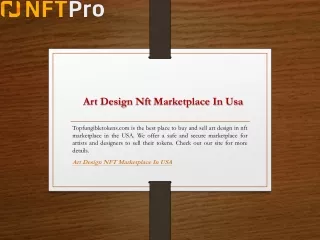 Art Design Nft Marketplace In Usa  Topfungibletokens.com