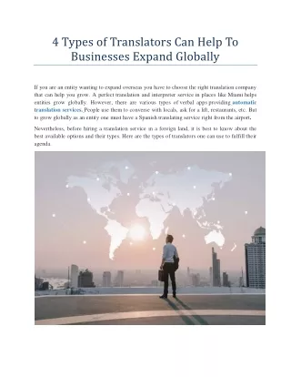 4 Types of Translators That Can Help Businesses Expand Globally