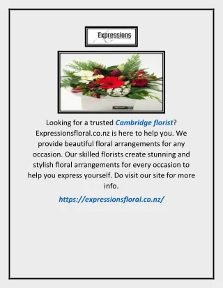 Cambridge Florist | Expressionsfloral.co.nz