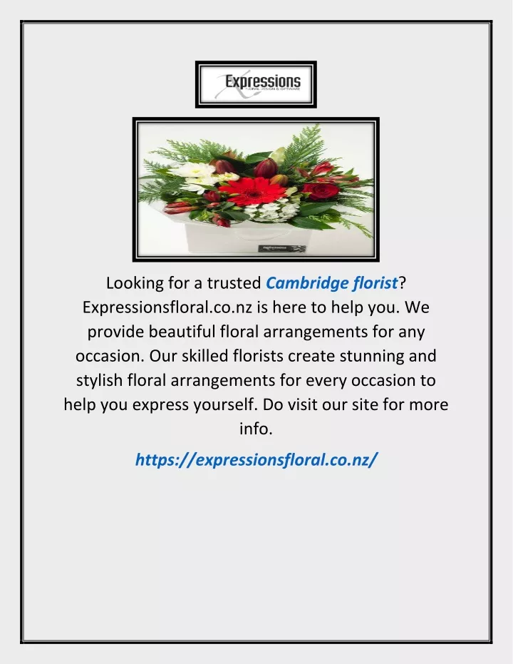 looking for a trusted cambridge florist