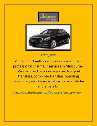 chauffeur