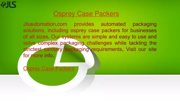 osprey case packers