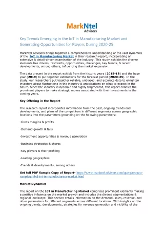 key trends emerging in the iot in manufacturing