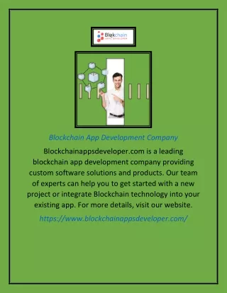 blockchain app development company