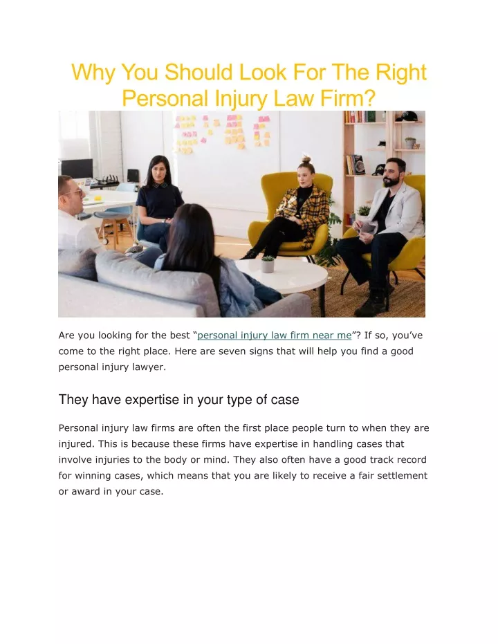 why you should look for the right personal injury