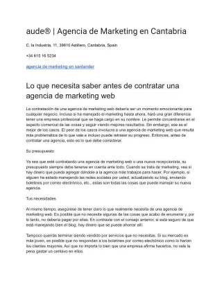 aude® _ Agencia de Marketing en Cantabria