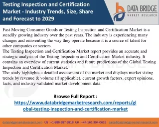 testing inspection and certification market