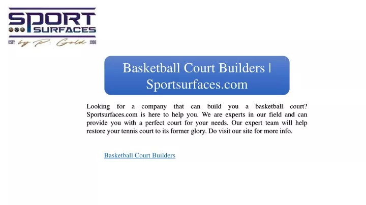 basketball court builders sportsurfaces com