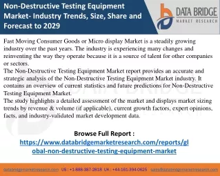 non destructive testing equipment market industry