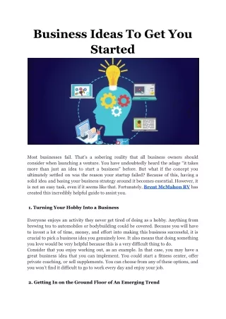 business ideas to get you started