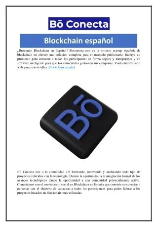 Blockchain español Boconecta