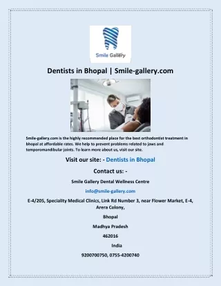 dentists in bhopal smile gallery com