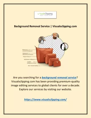 Background Removal Service | Visualsclipping.com