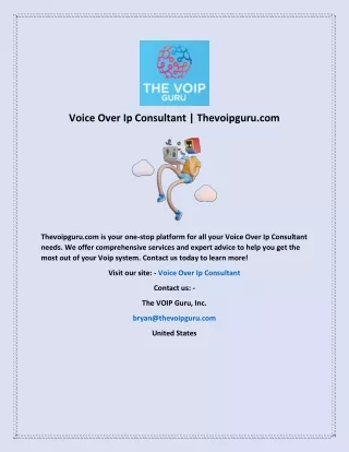 voice over ip consultant thevoipguru com