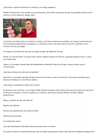 ¿Ha extraviado las llaves del vehículo? No entres en pánico y lee nuestros truco