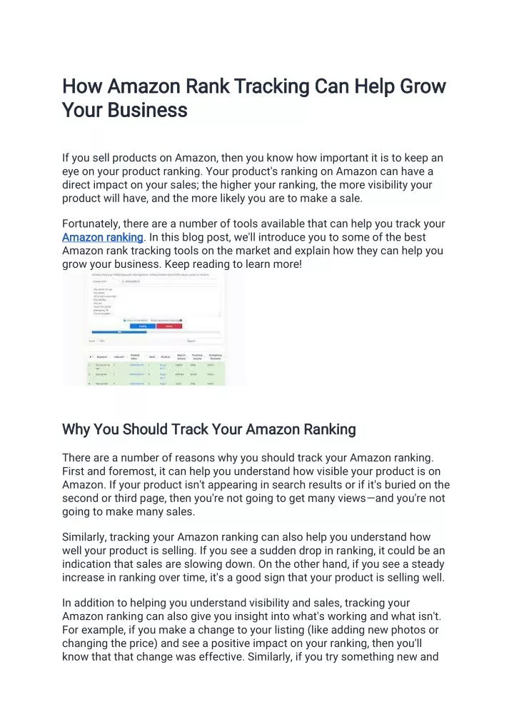 how amazon rank tracking can help grow how amazon