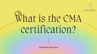 what is the cma certification