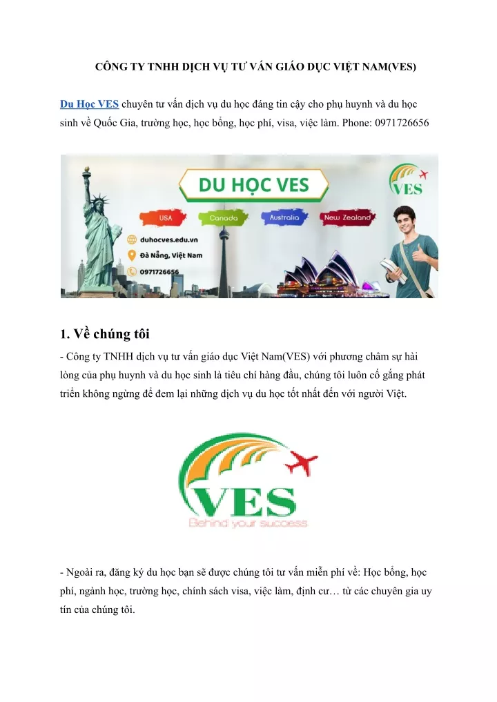 PPT - Du Học VES PowerPoint Presentation, Free Download - ID:11641668