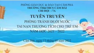 Bài giảng Tuyên truyền phòng tránh đuối nước tai nạn thương tích cho trẻ em