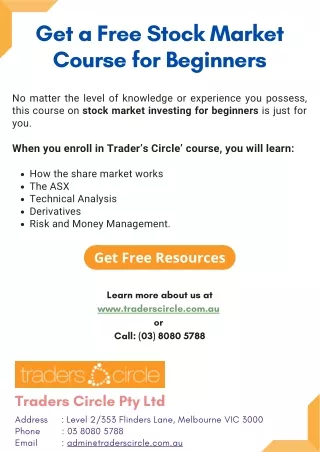 Get a Free Stock Market Course for Beginners