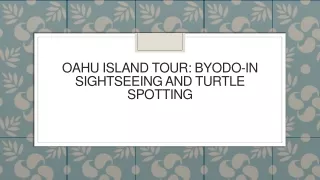 oahu island tour byodo in sightseeing and turtle